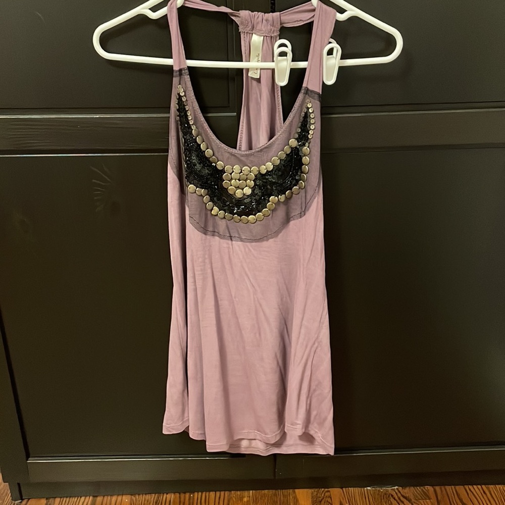 NWOT Loveappella embellished tank top size small.